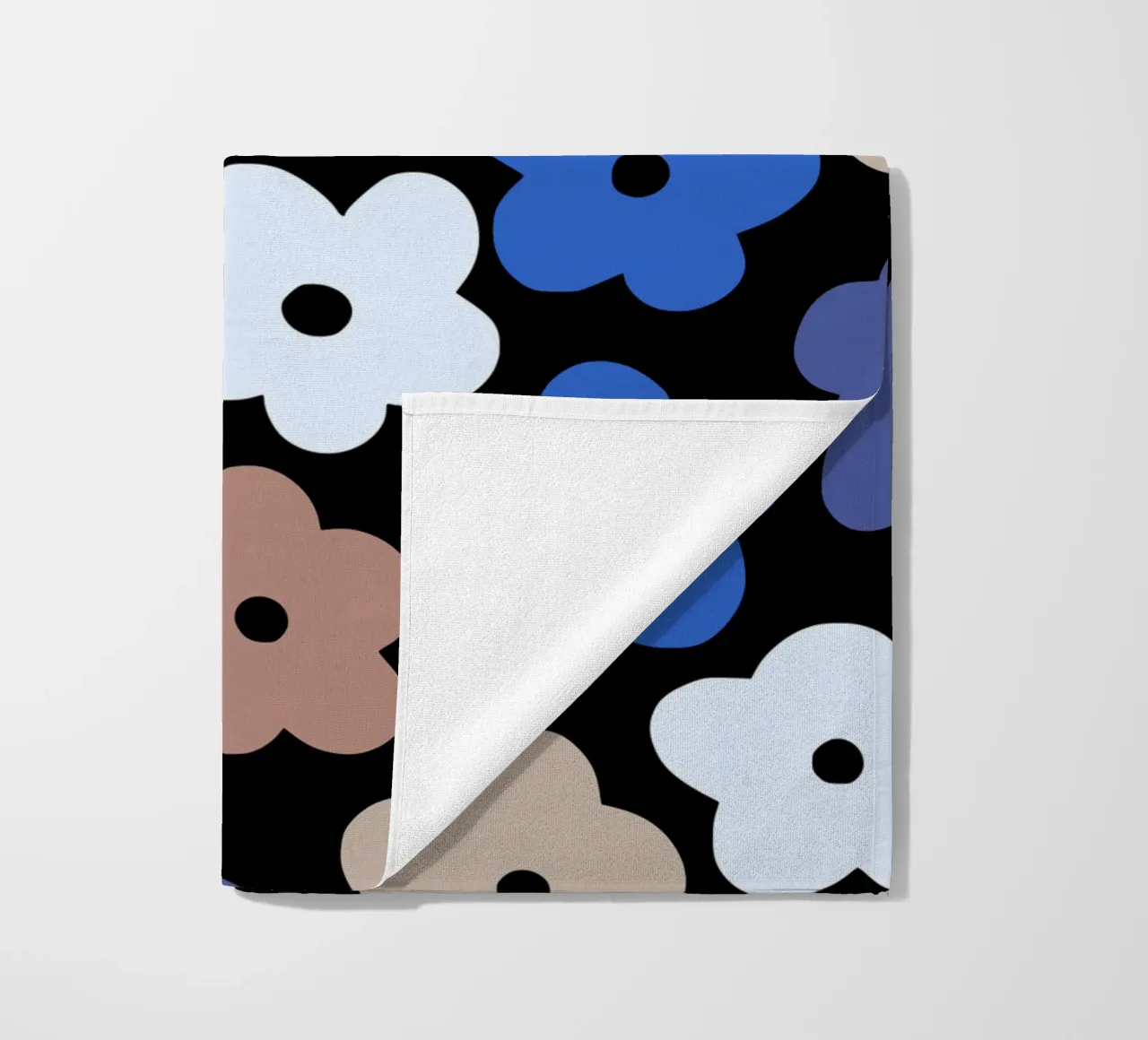 Motivo floreale blu telo mare da Little Dean