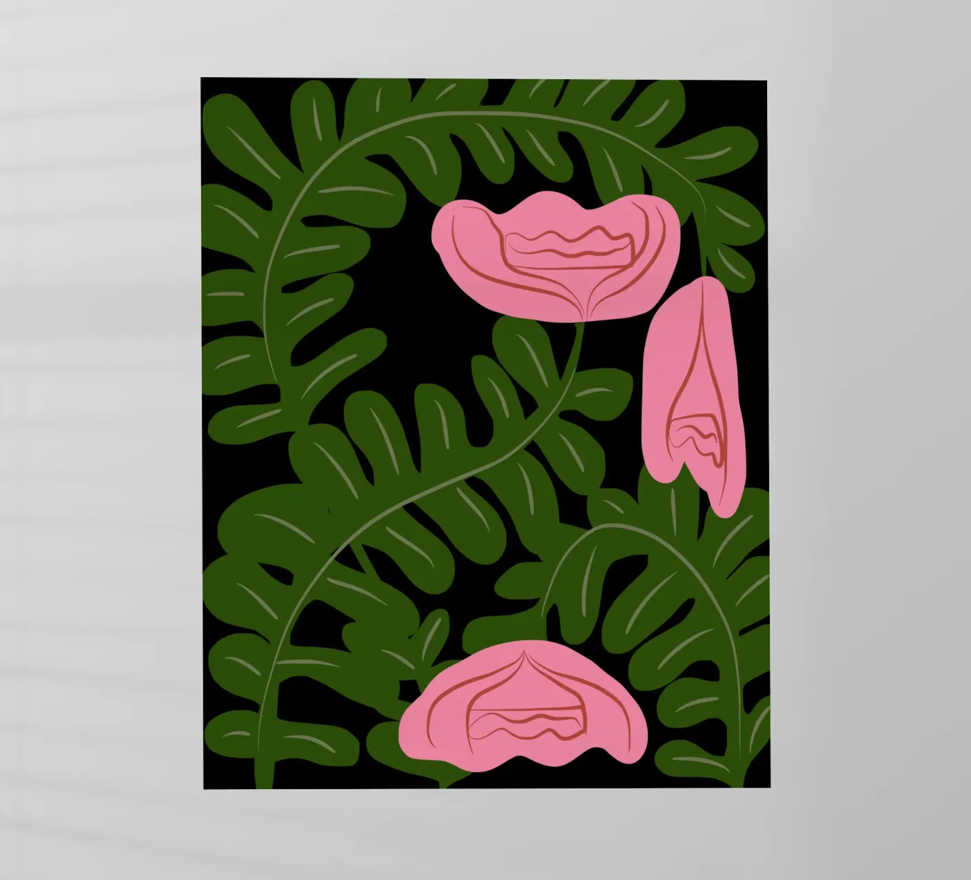 Rozenbed backlit folie van Little Dean