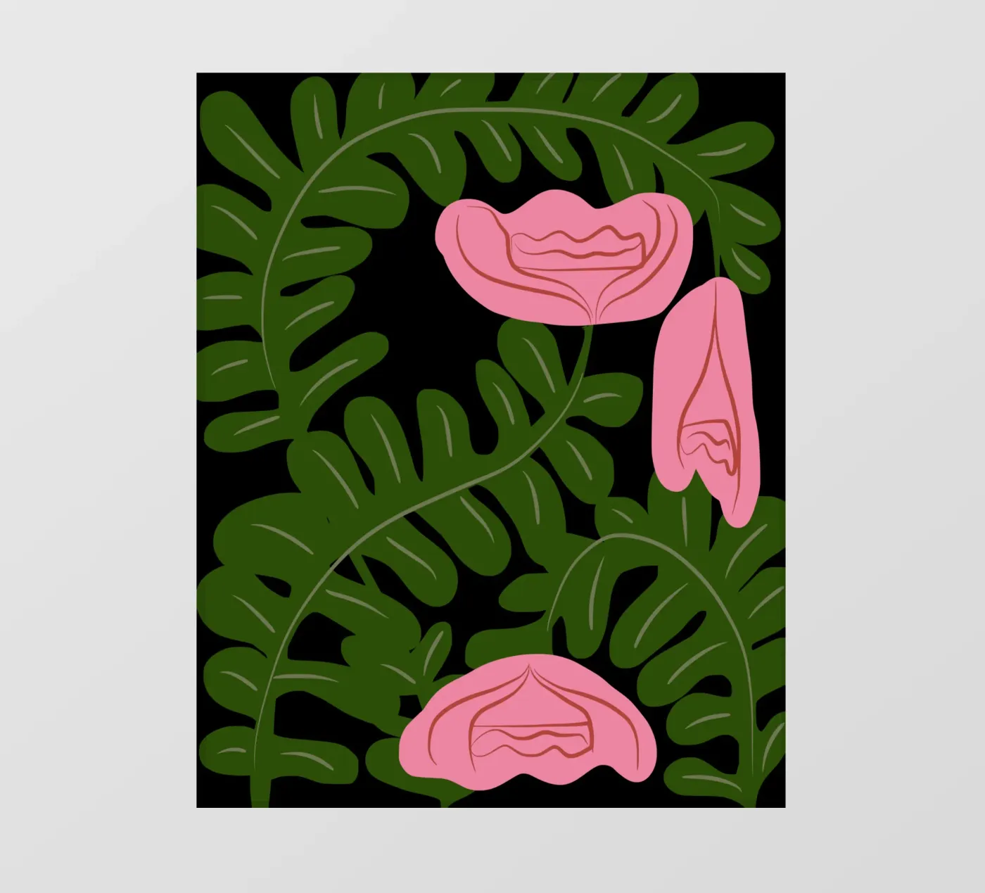 Rozenbed backlit folie van Little Dean