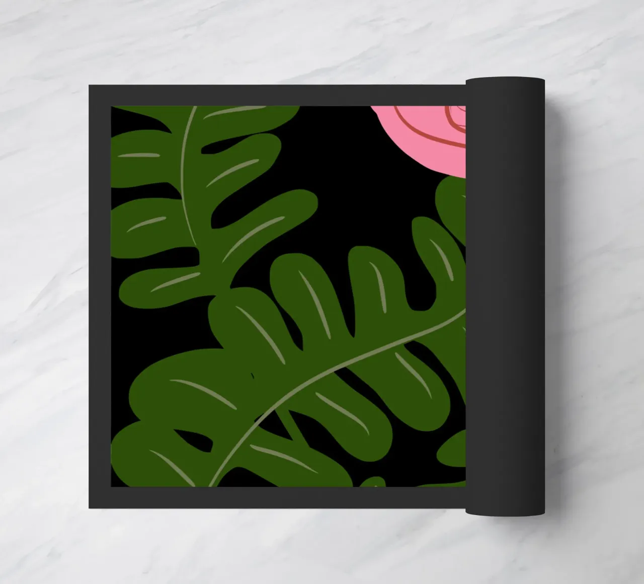 Rozenbed deurmat van Little Dean