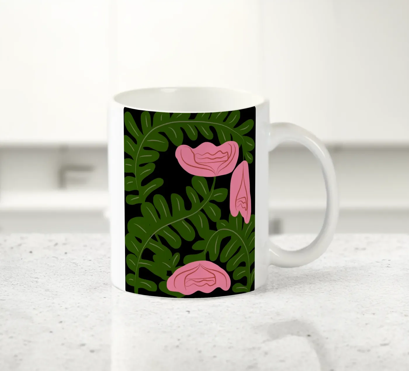 Rose bed ceramic mug by Little Dean