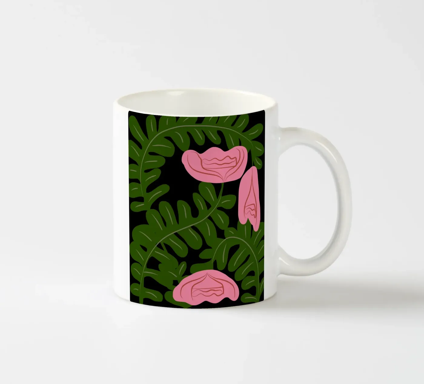 Rose bed ceramic mug by Little Dean