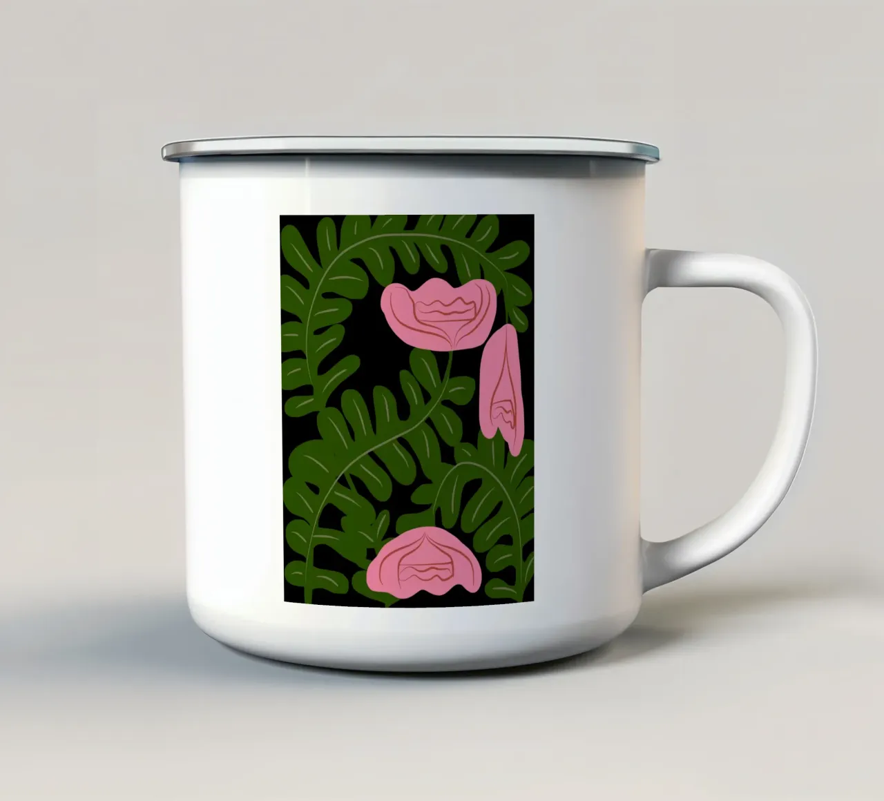 Letto a rose tazza in smalto da Little Dean