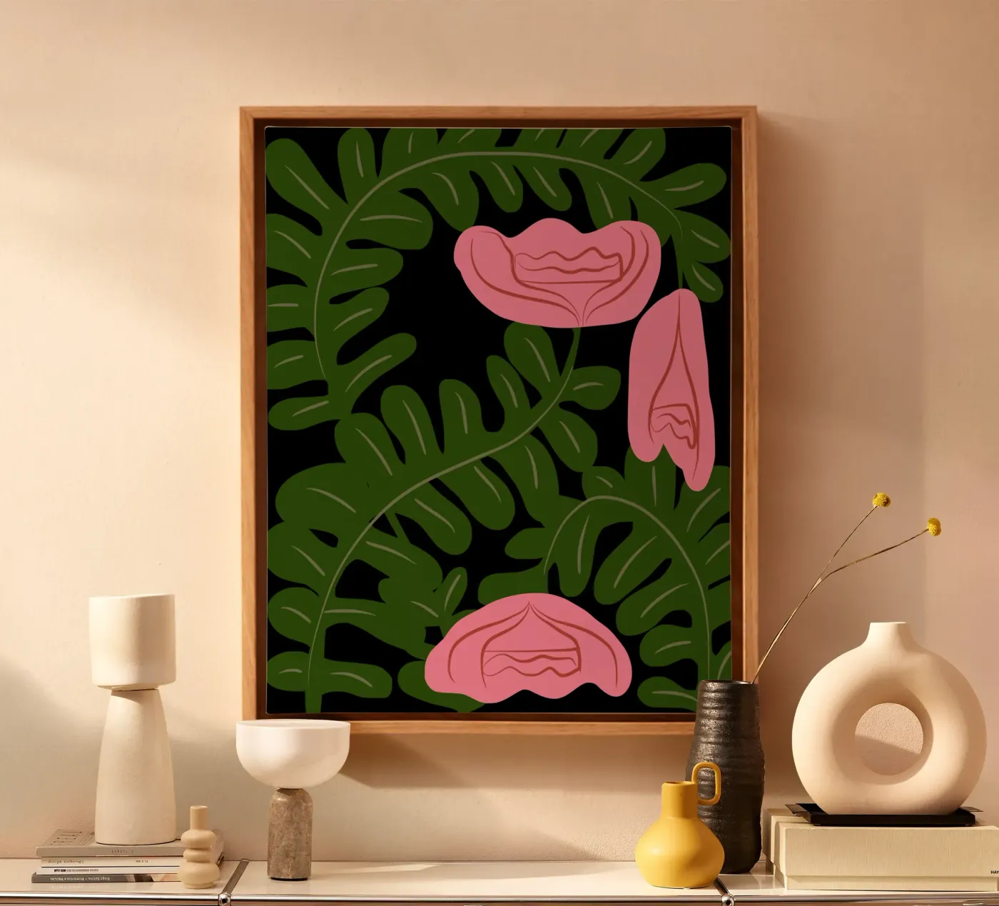 Rose bed canvas by Little Dean