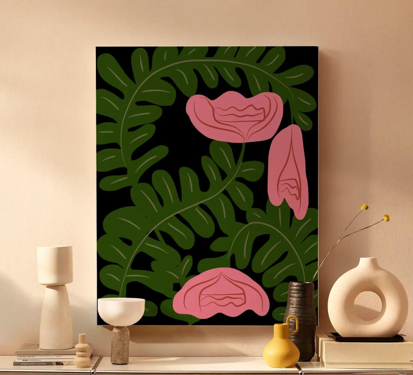 Rose bed canvas by Little Dean