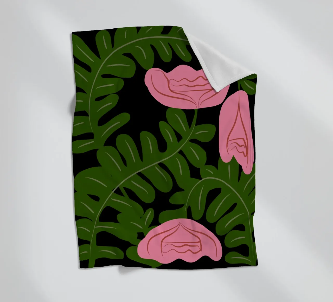 Rozenbed fleecedeken van Little Dean