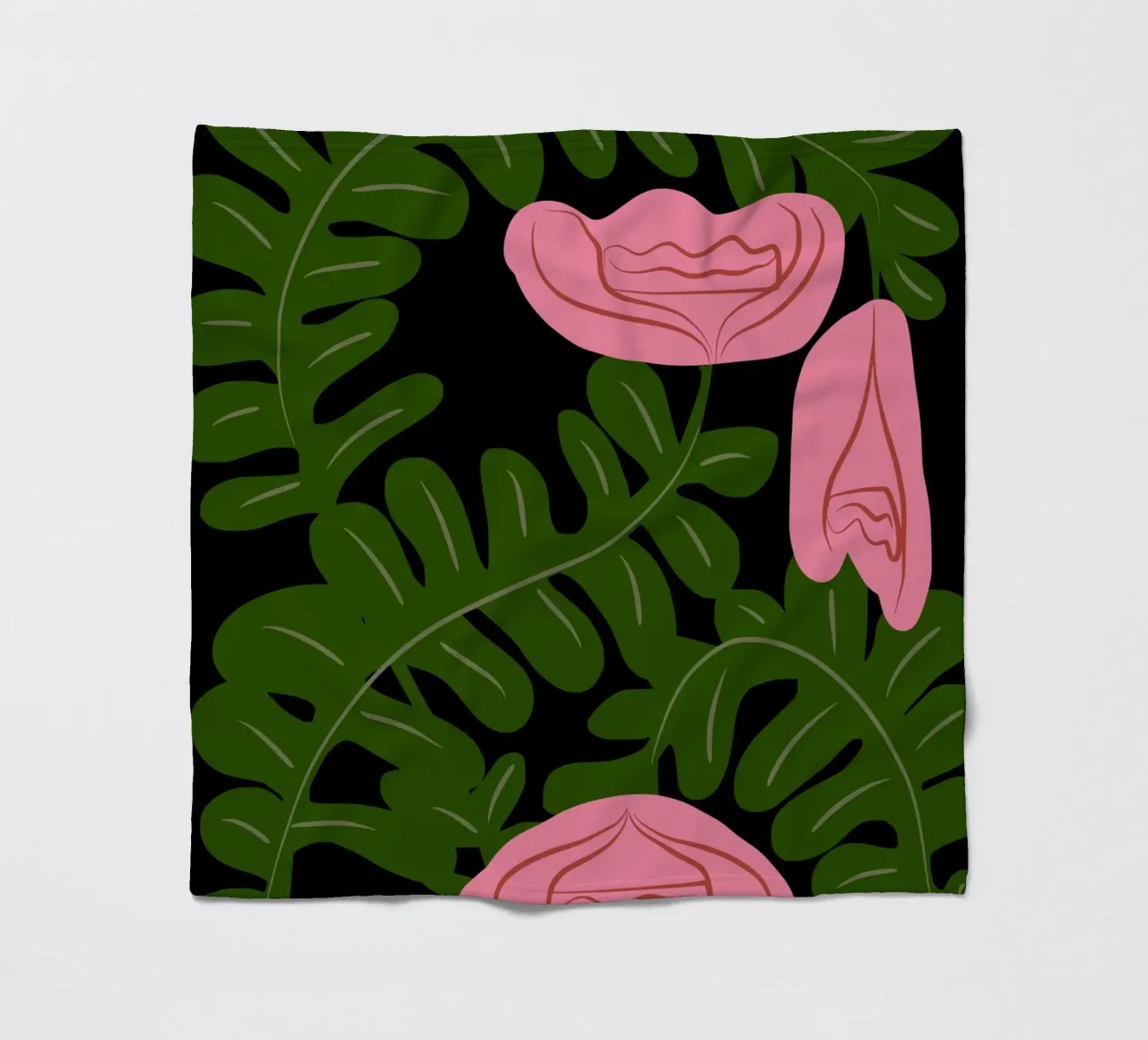 Rozenbed fleecedeken van Little Dean