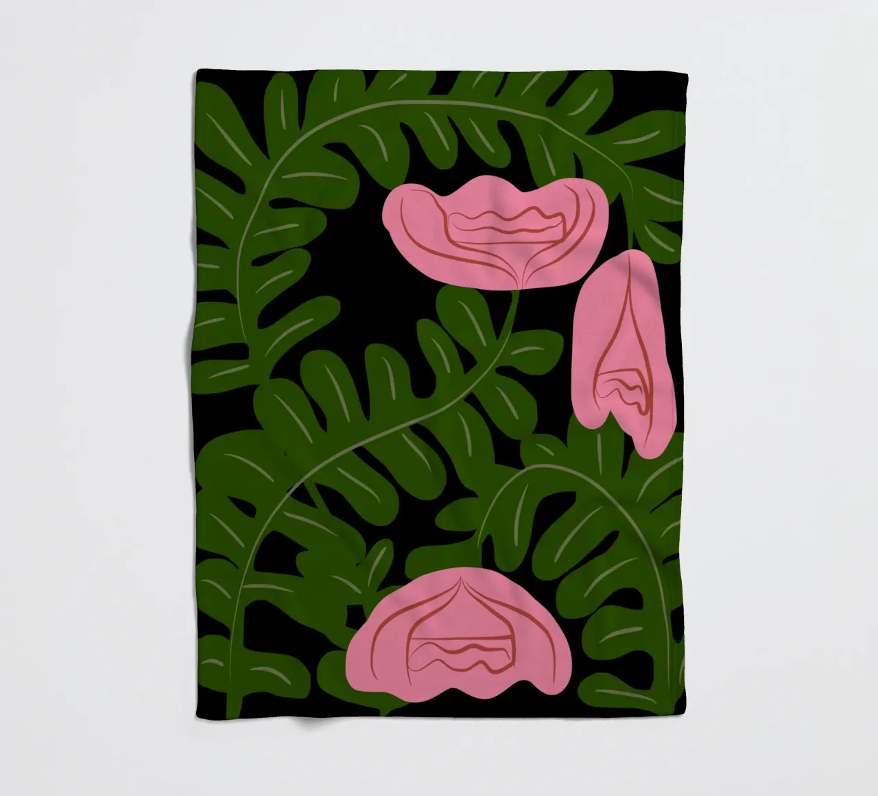 Rozenbed fleecedeken van Little Dean