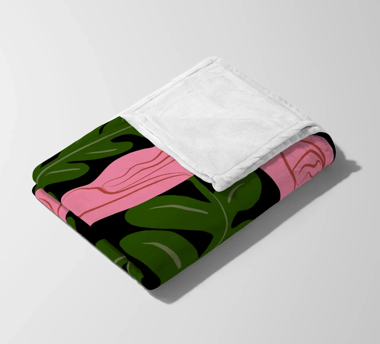 Rozenbed fleecedeken van Little Dean