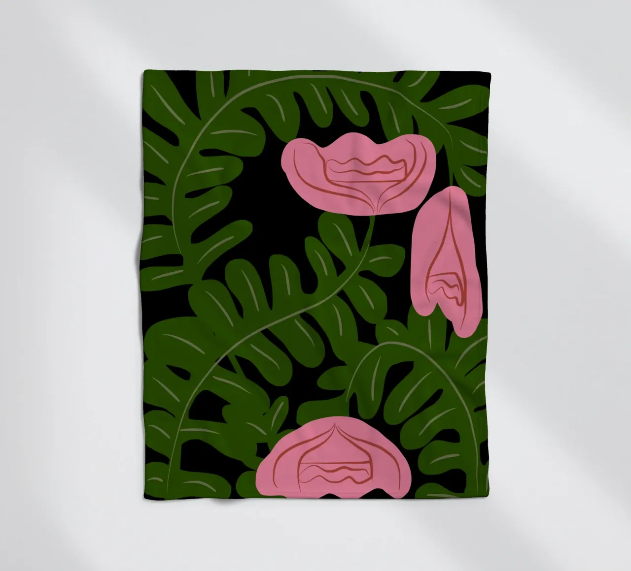 Rozenbed fleecedeken van Little Dean