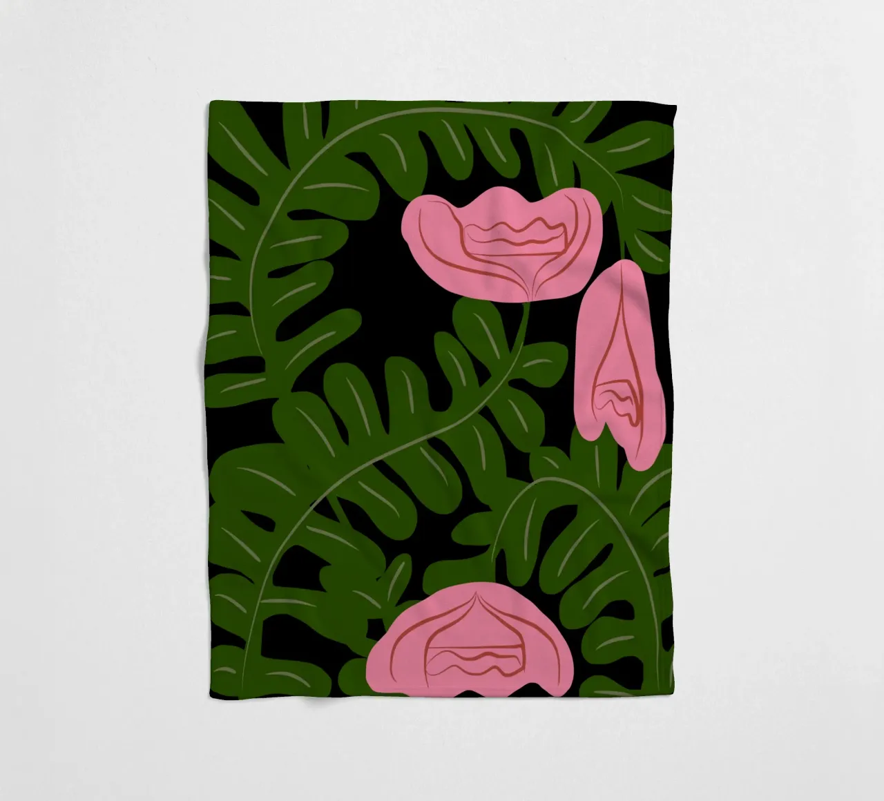 Rozenbed fleecedeken van Little Dean