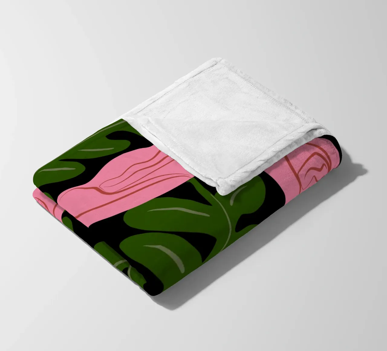 Rozenbed fleecedeken van Little Dean