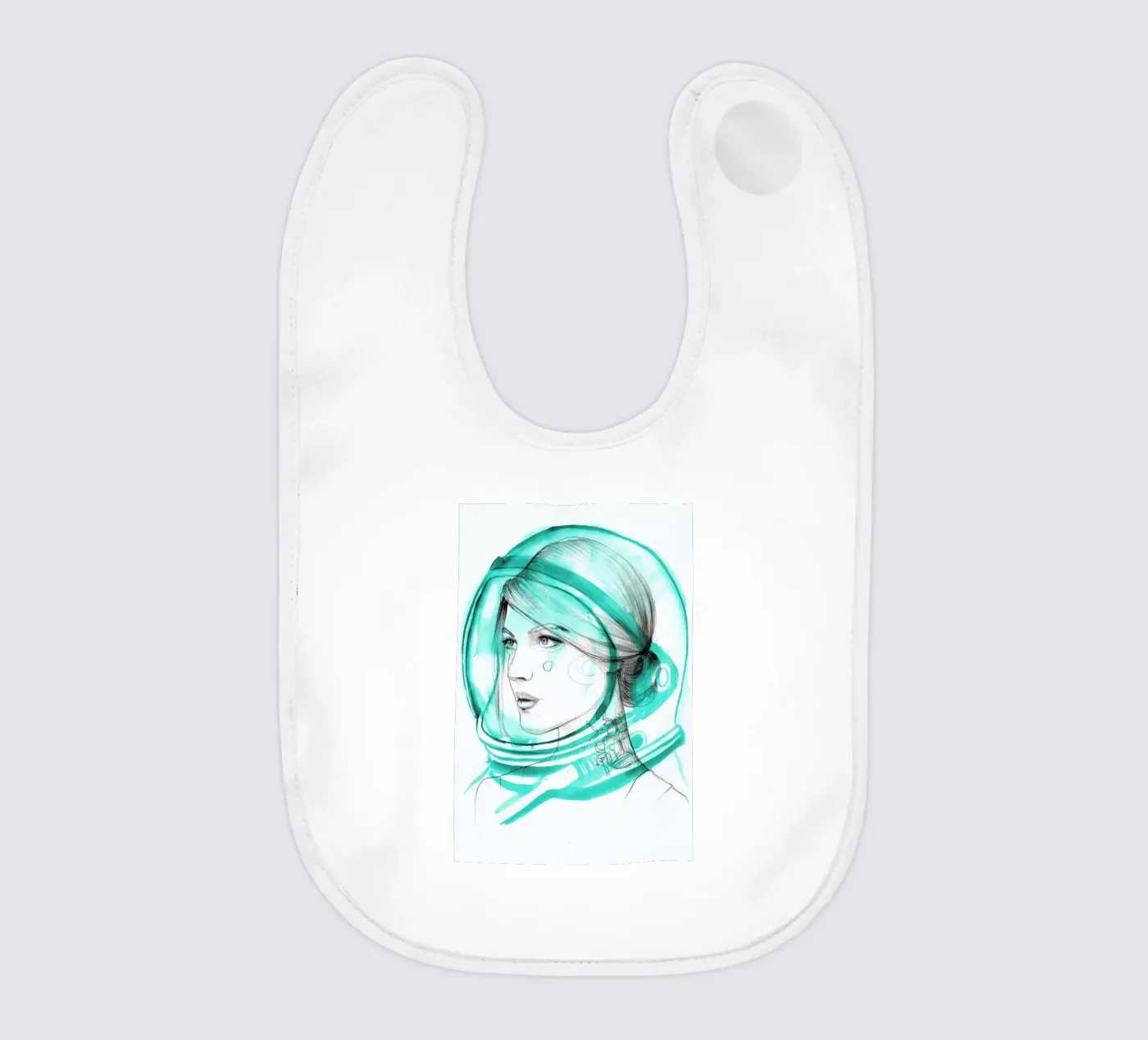 Astronaut Babylätzchen von Ina Stanimirova