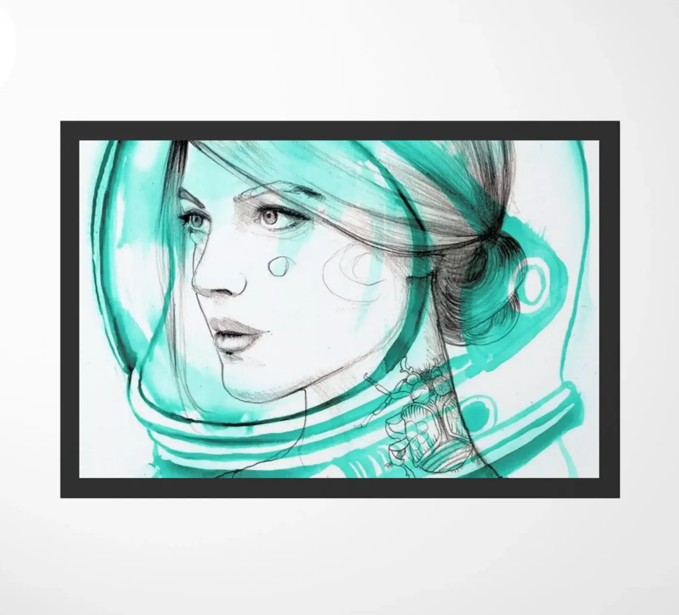 Astronaut Fußmatte von Ina Stanimirova