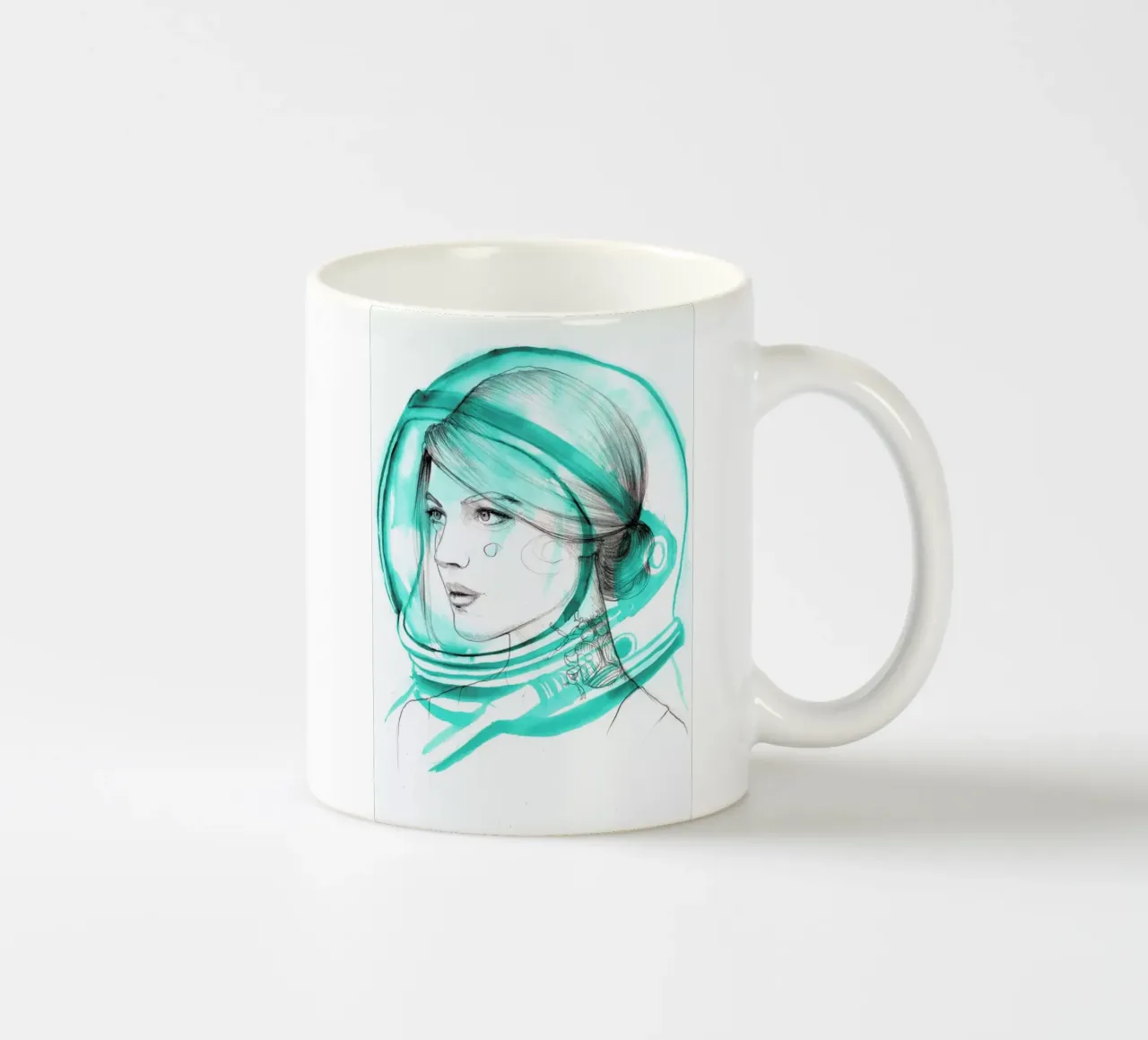 Astronaut tazza in ceramica da Ina Stanimirova