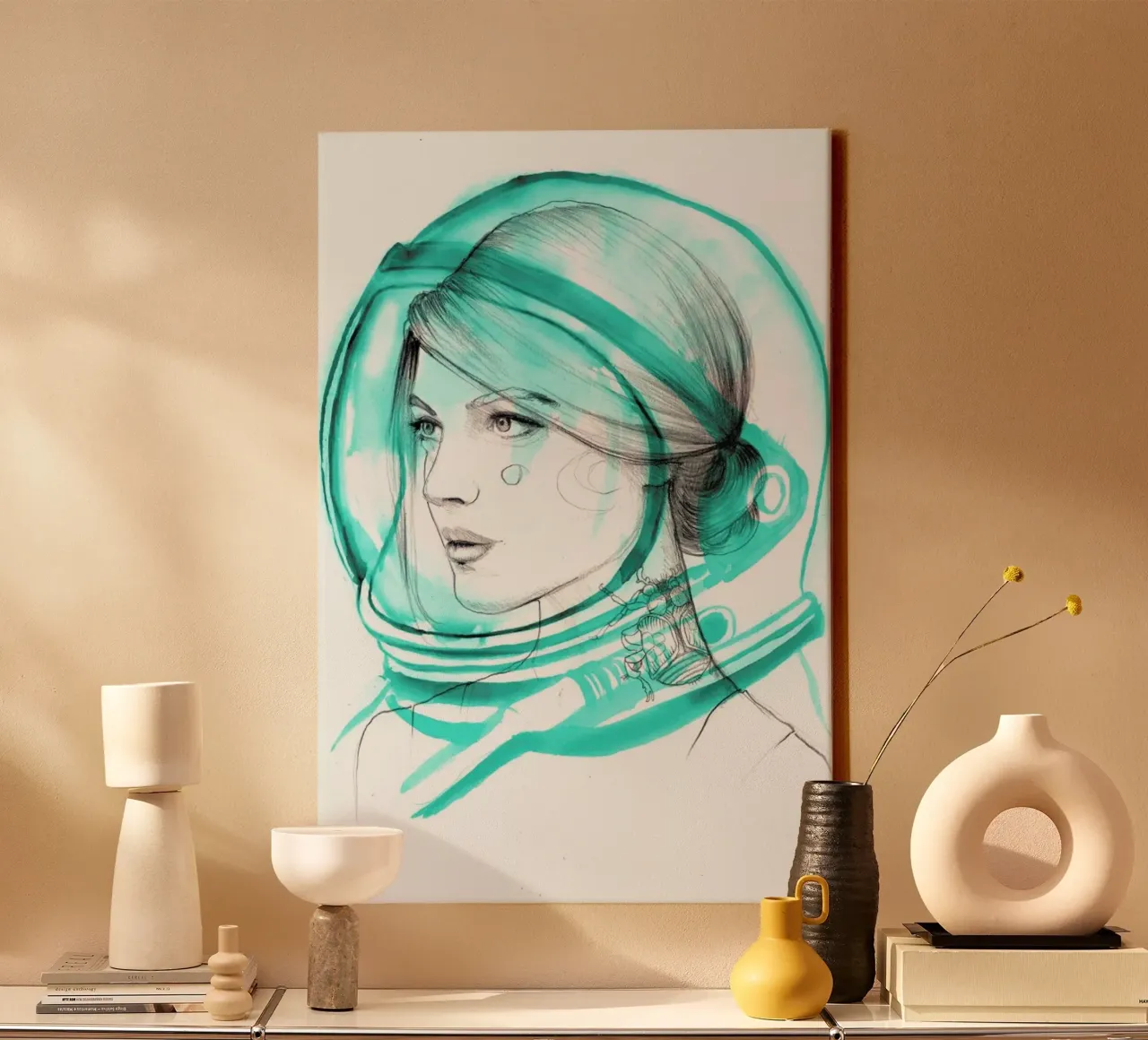 Astronaut canvas by Ina Stanimirova