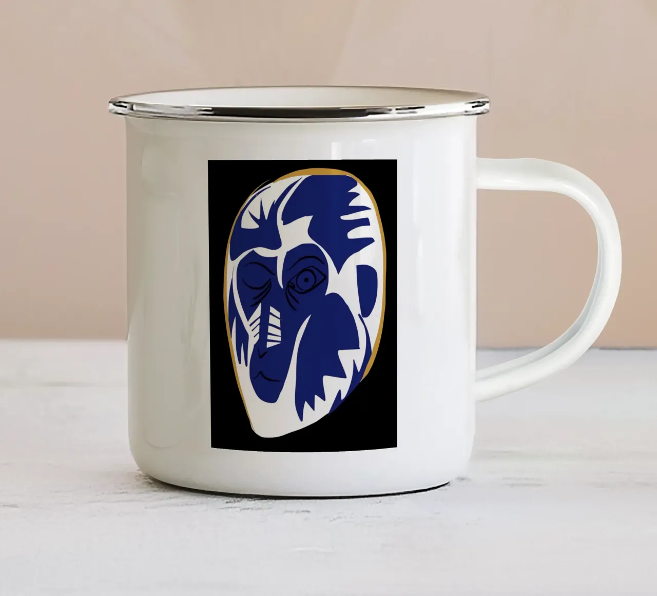 Babbuino tazza in smalto da Little Dean
