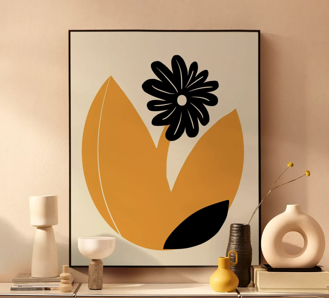 Fioritura gialla e nera plexiglass da Little Dean