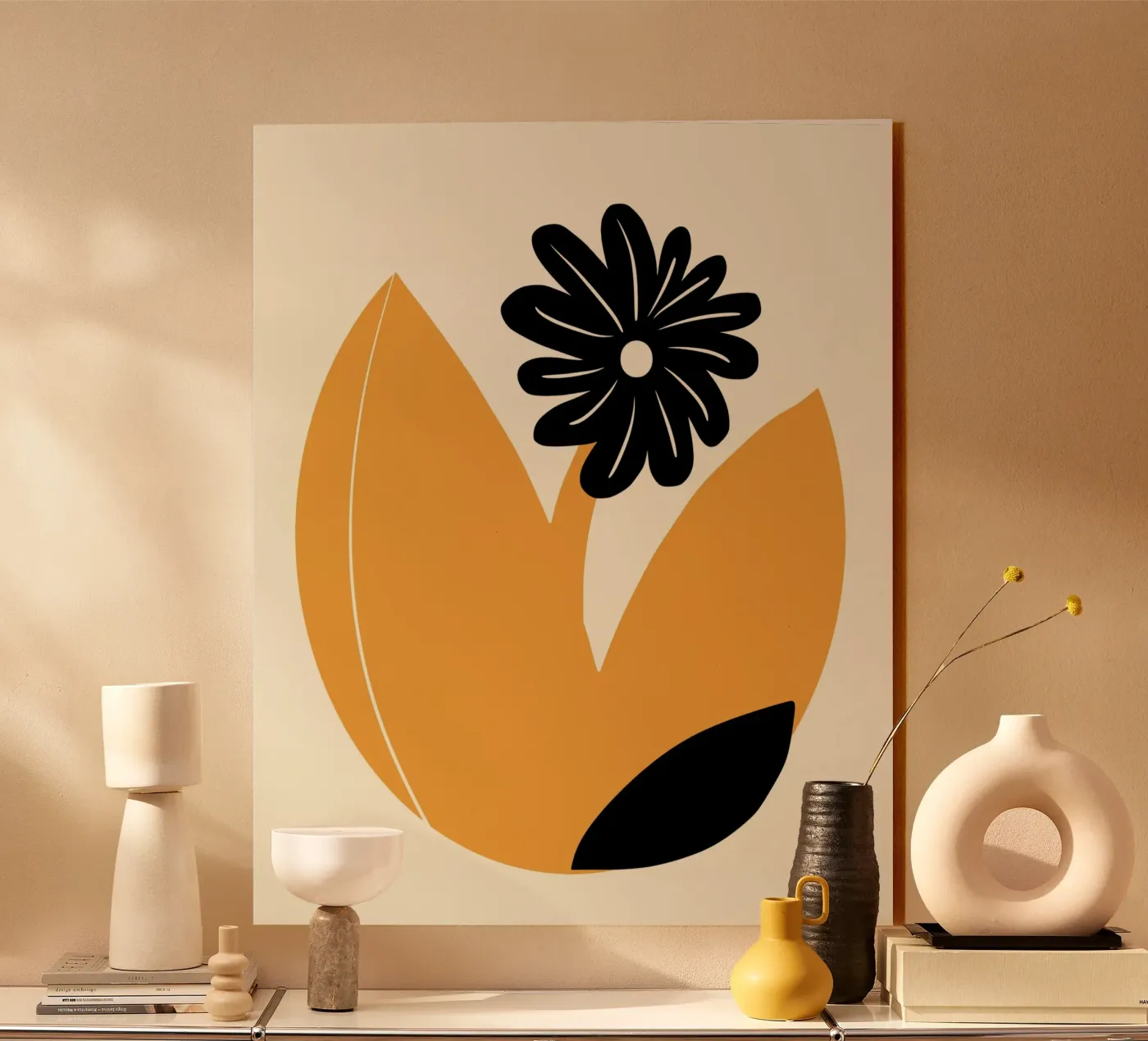 Fioritura gialla e nera plexiglass da Little Dean