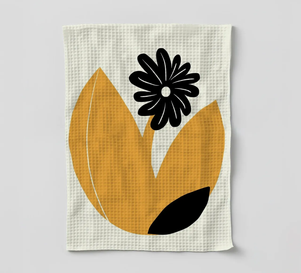 Floraison jaune et noire torchon de Little Dean