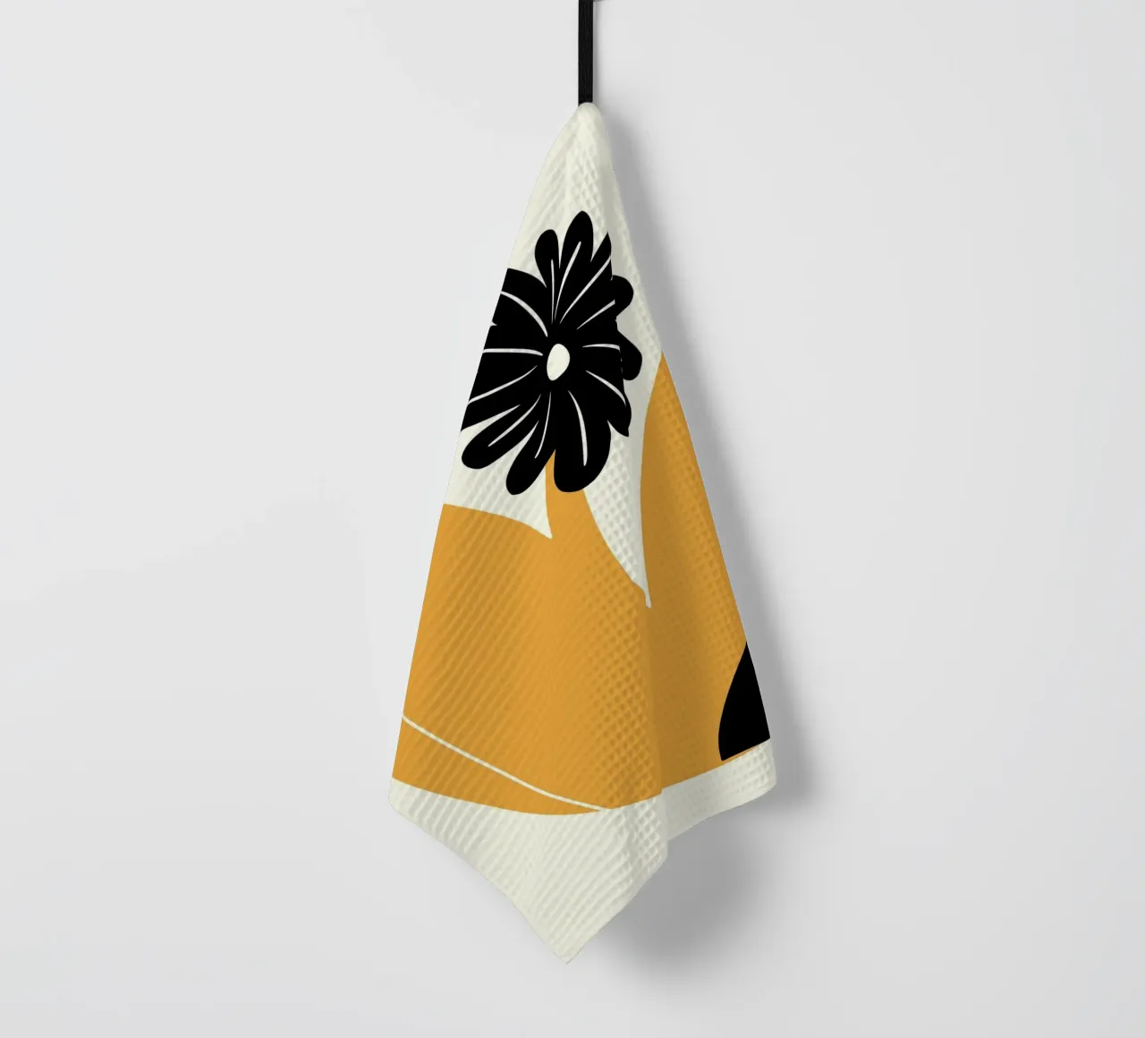 Floraison jaune et noire torchon de Little Dean