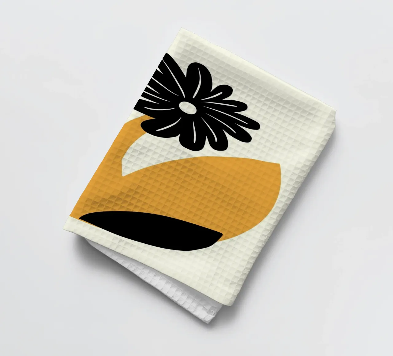 Floraison jaune et noire torchon de Little Dean