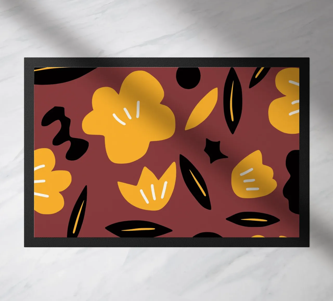 Fall petal doormat by Little Dean