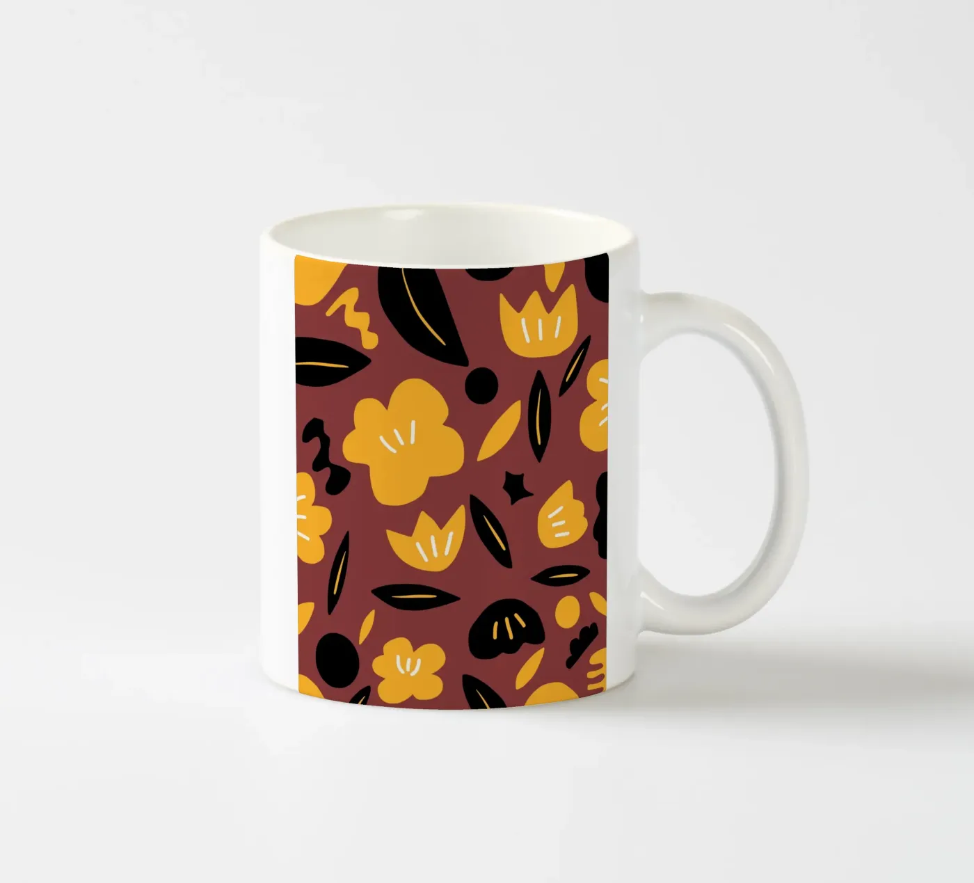 Fall petal ceramic mug by Little Dean