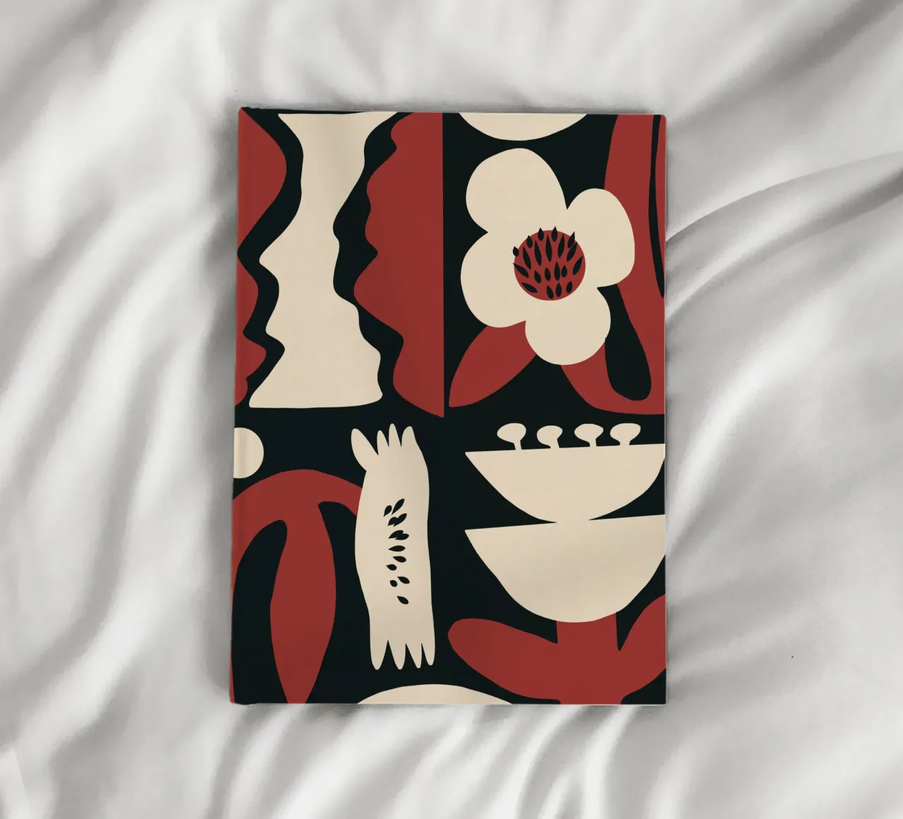 Retro red bloom arrangement notebook by Little Dean