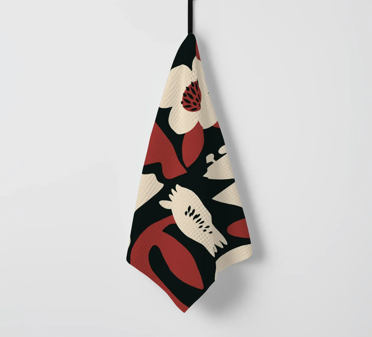 Composizione di fiori rossi retrò canovaccio da cucina da Little Dean