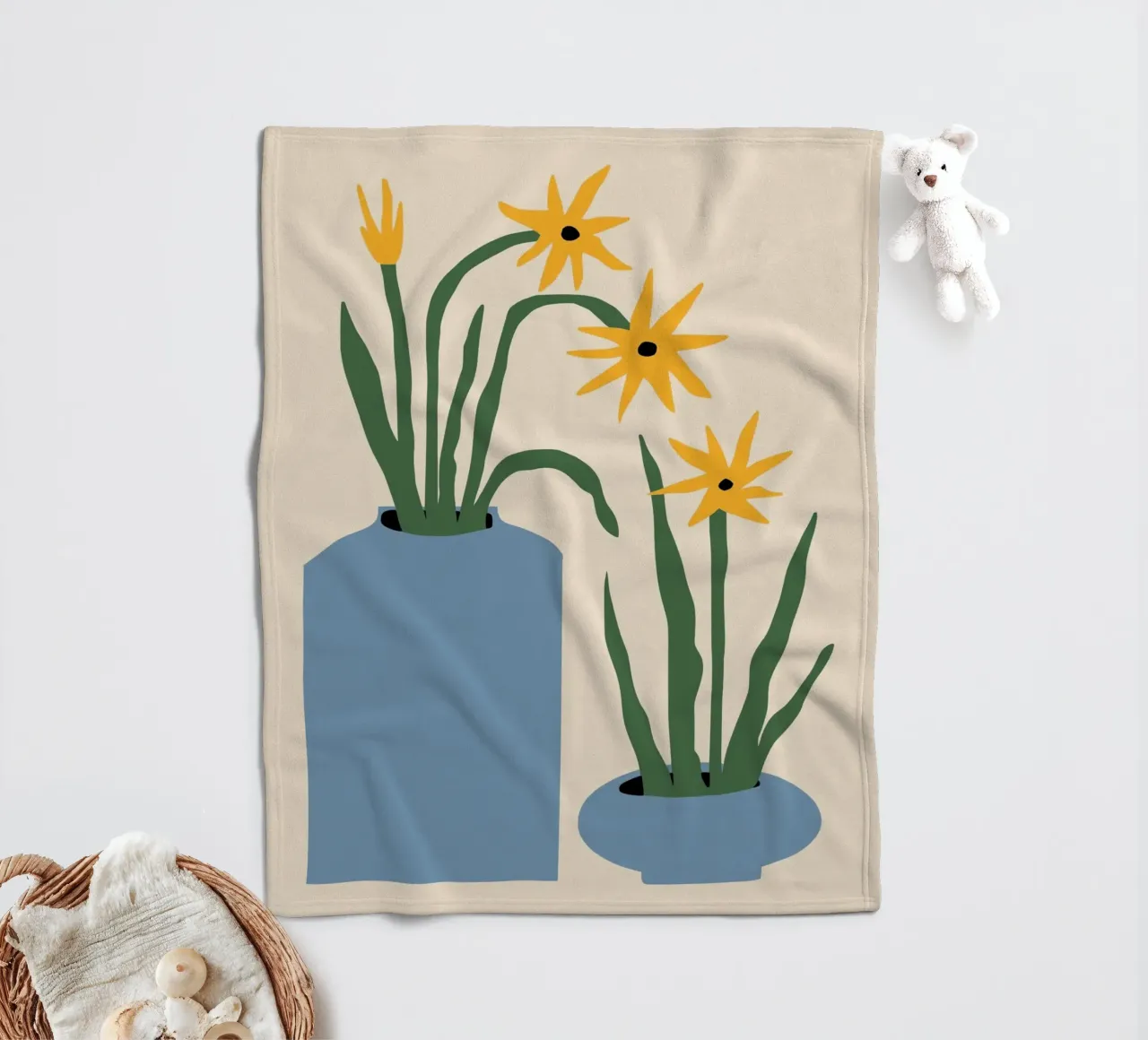 Due piante in vaso coperta in pile da Little Dean
