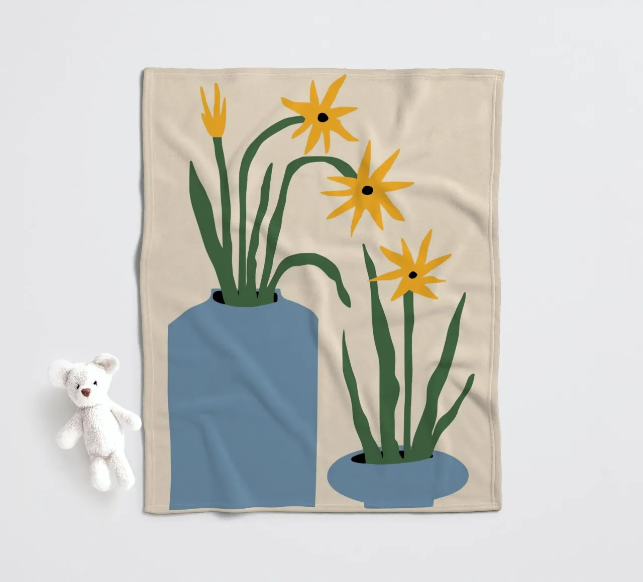 Due piante in vaso coperta in pile da Little Dean