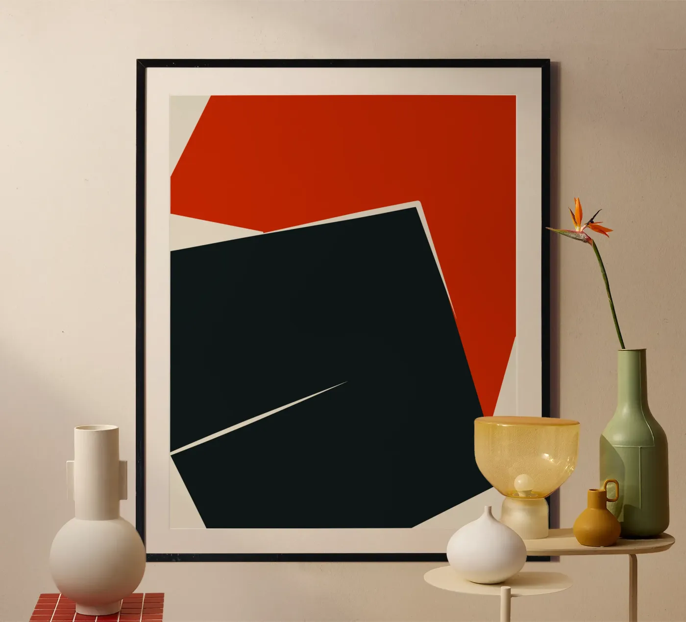 Groot abstract 03 poster van Little Dean