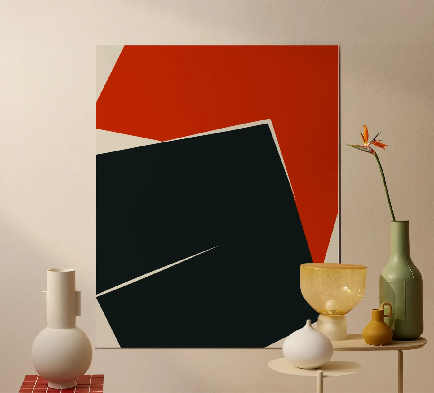 Groot abstract 03 poster van Little Dean