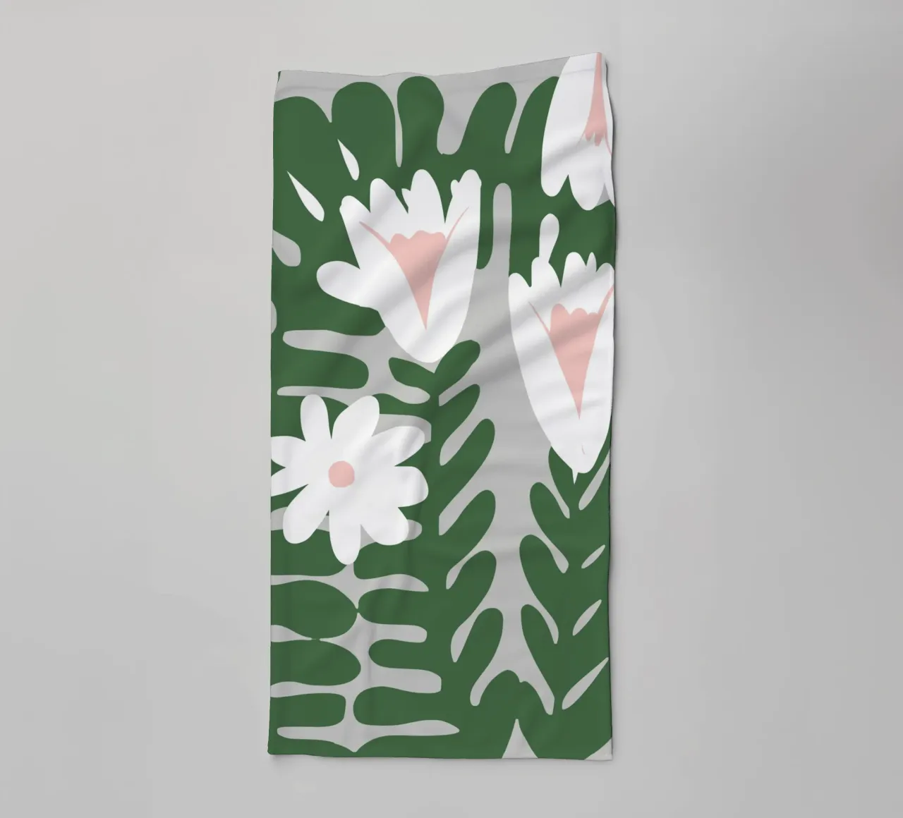 Witte zuivere bloem badhanddoek van Little Dean