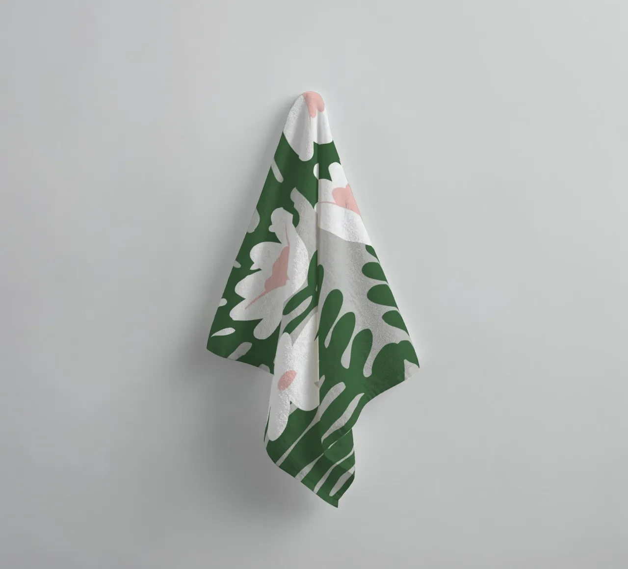 Witte zuivere bloem badhanddoek van Little Dean