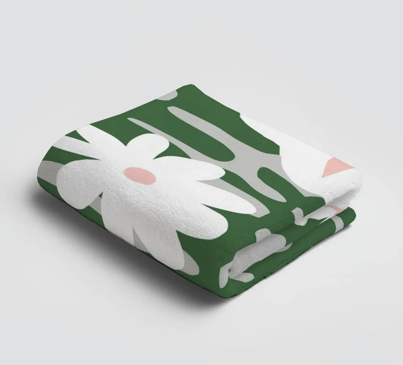 Witte zuivere bloem badhanddoek van Little Dean