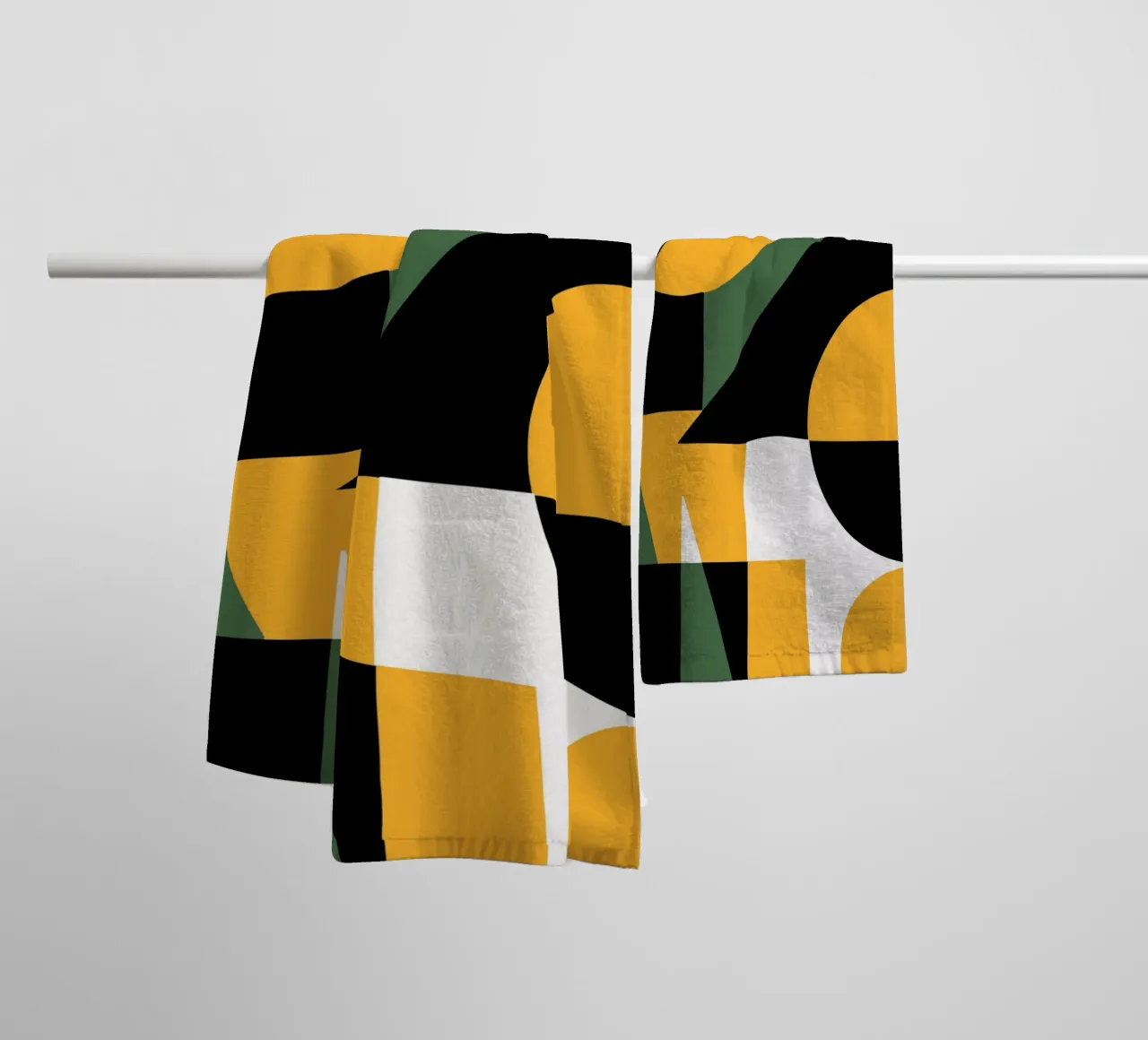 Scandinavian geometry towel by Little Dean
