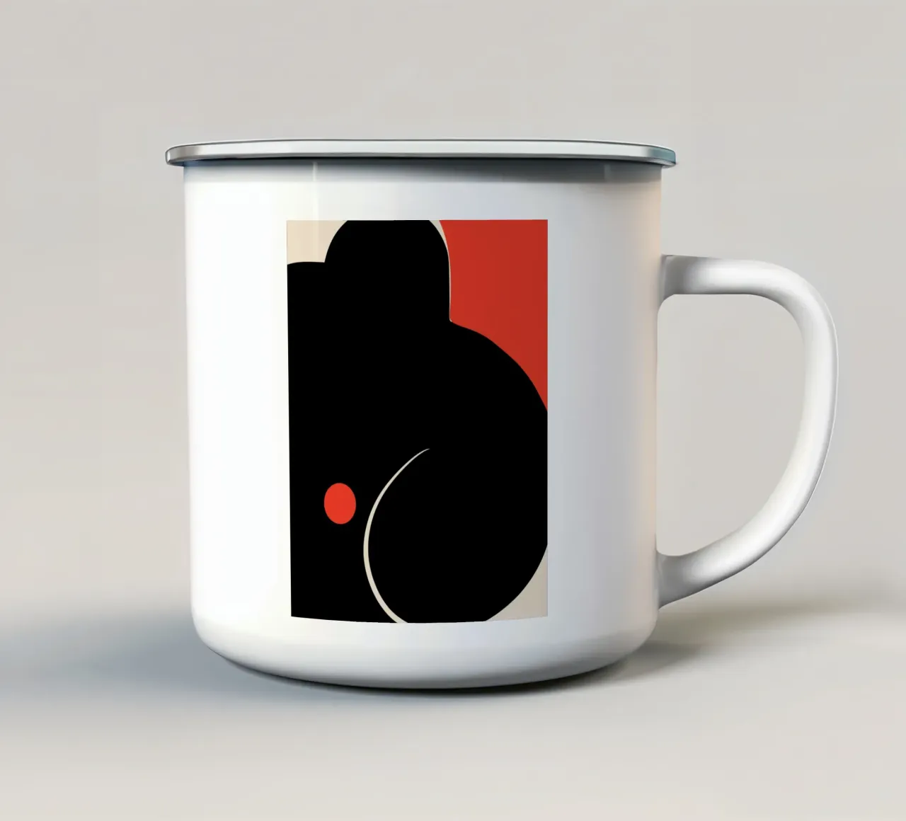 Grande astratto 05 tazza in smalto da Little Dean