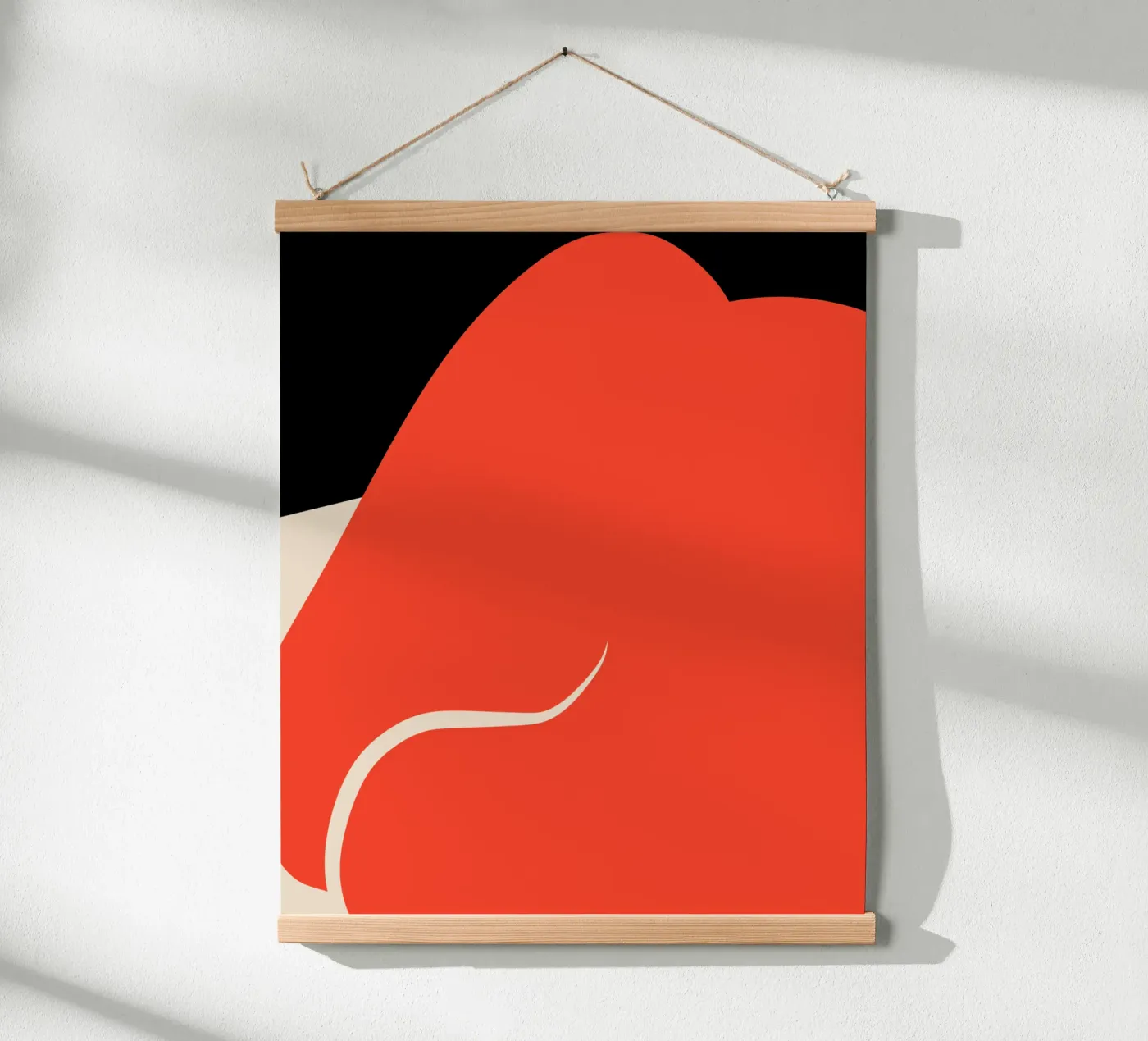 Groot abstract 06 poster van Little Dean