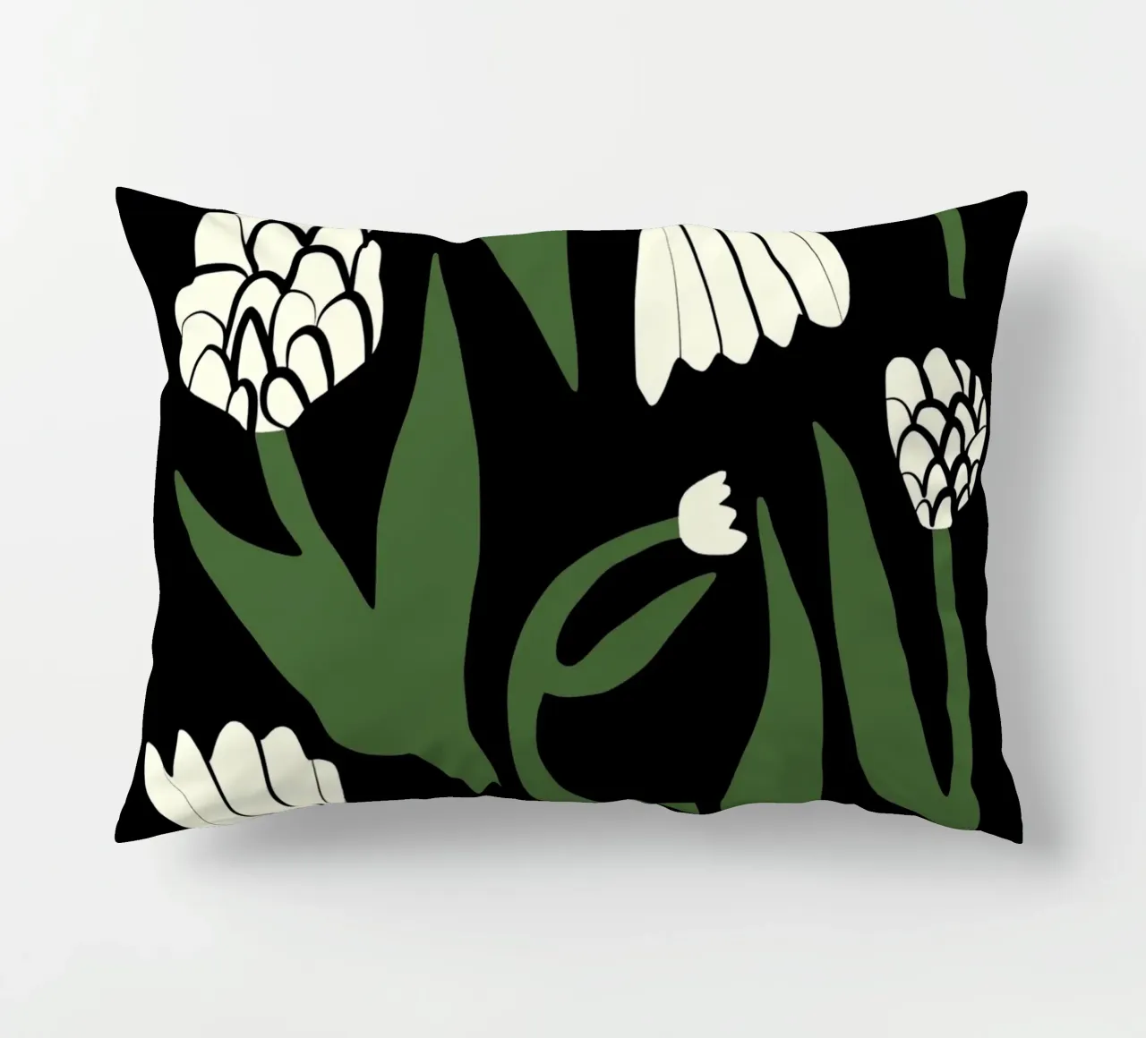 Composizione di fiori bianchi 02 cuscino da Little Dean
