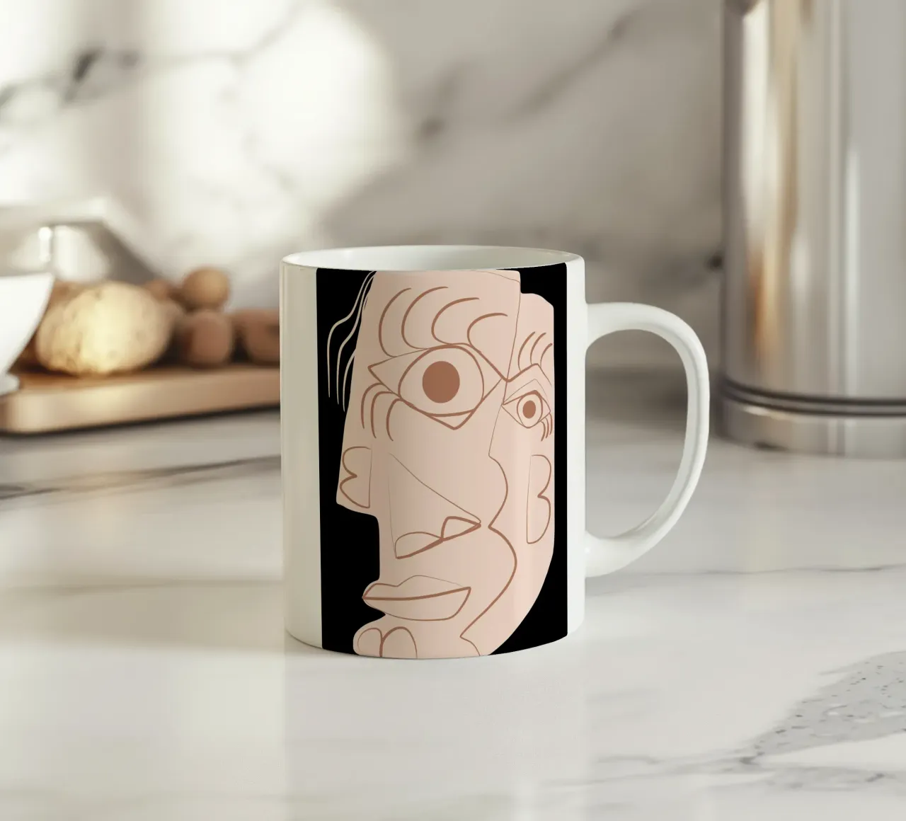 Ritratto eclettico 03 tazza in ceramica da Little Dean