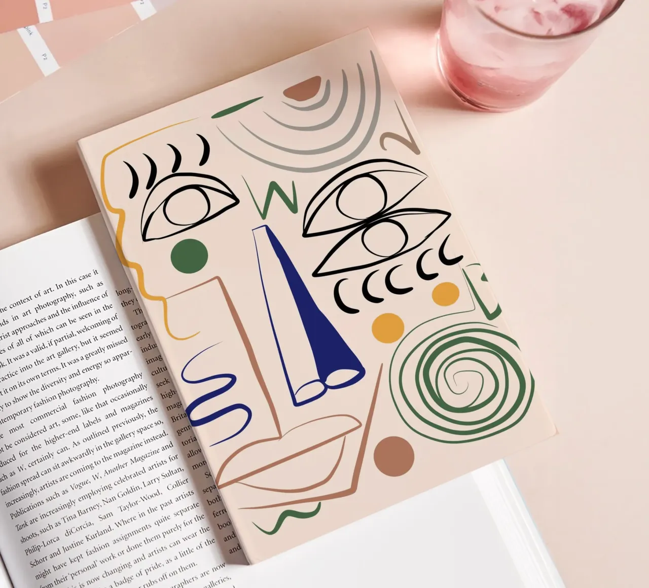 Maximalist line art 09 notebook by Little Dean