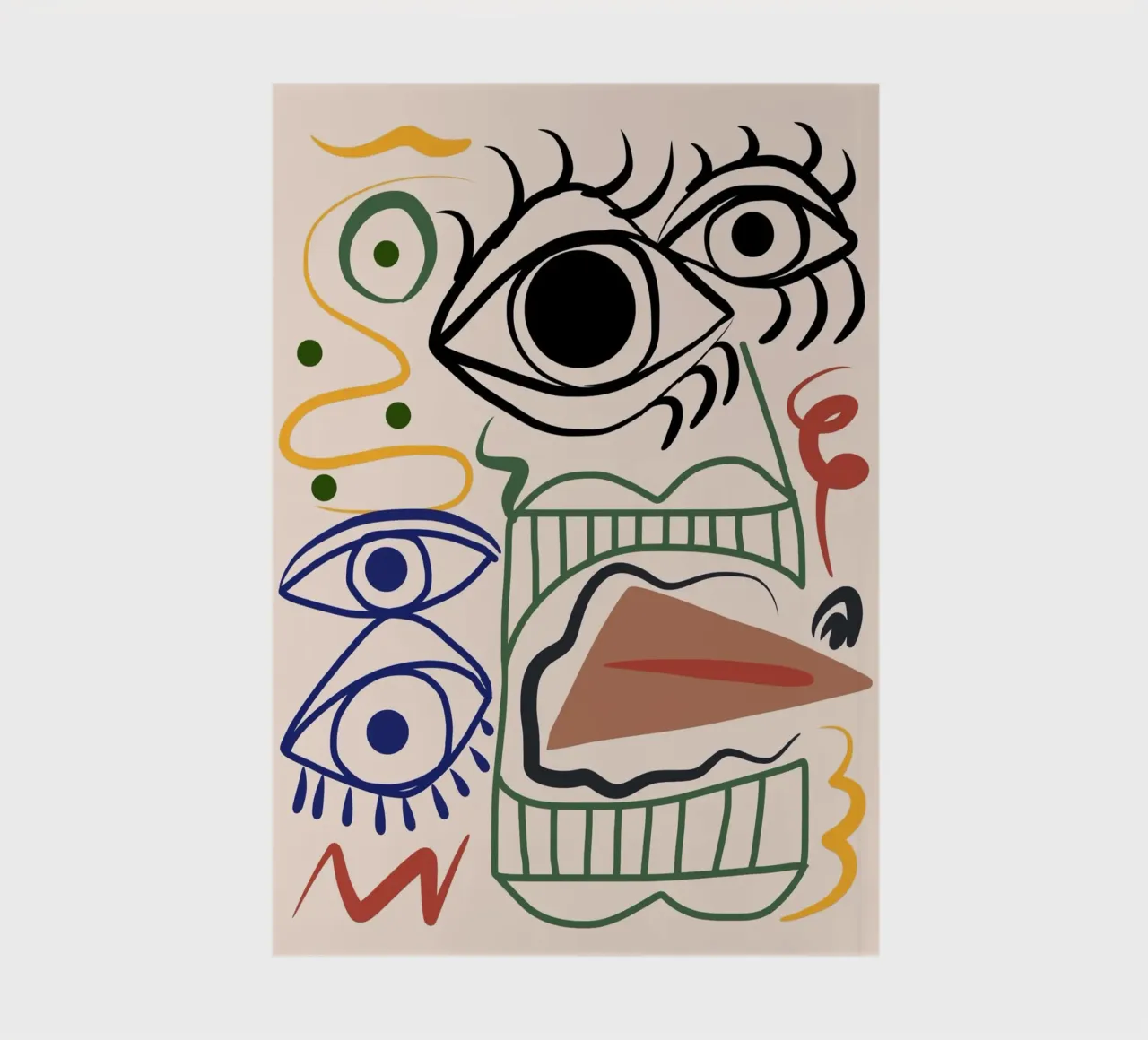 Maximalist line art 10 notebook by Little Dean