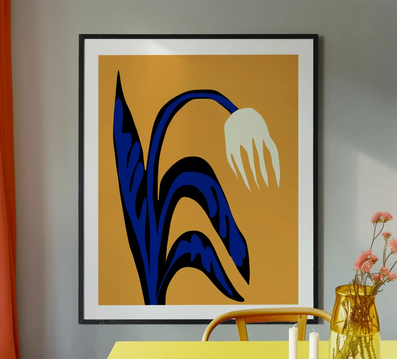 Blauwe schoonheid poster van Little Dean