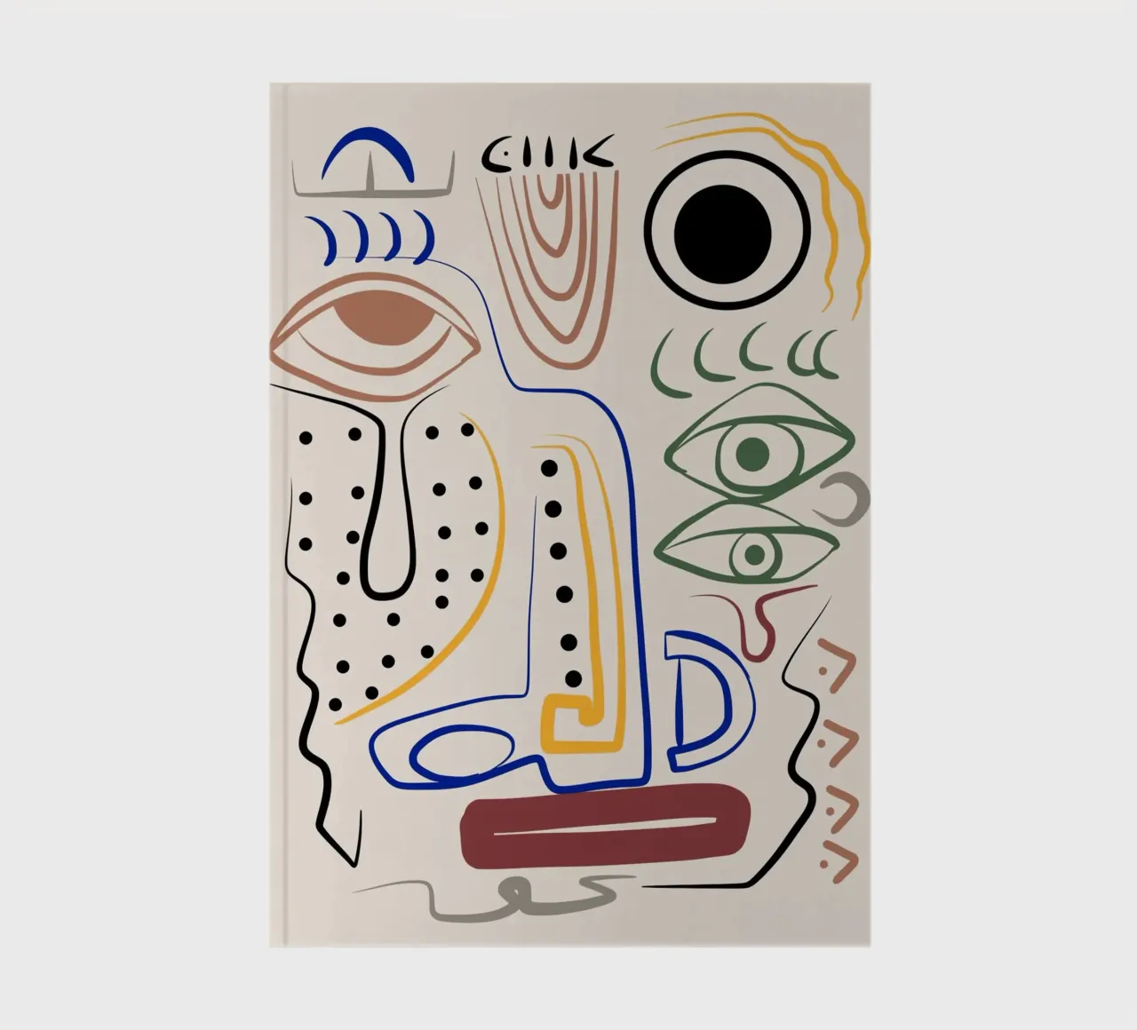 Maximalist line art 12 notebook by Little Dean