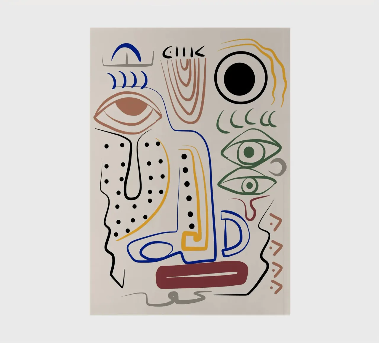 Maximalist line art 12 notebook by Little Dean