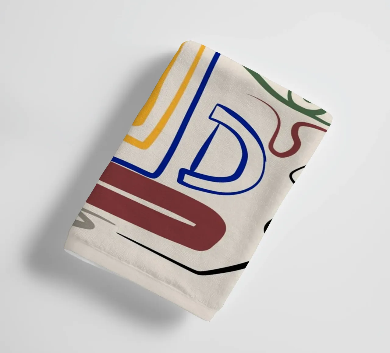 Maximalist line art 12 towel by Little Dean