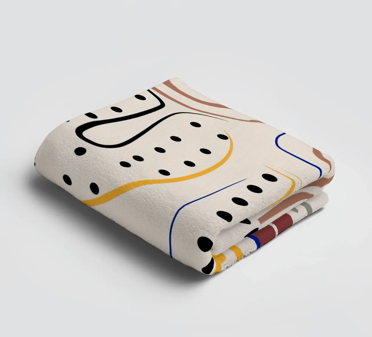 Maximalist line art 12 towel by Little Dean