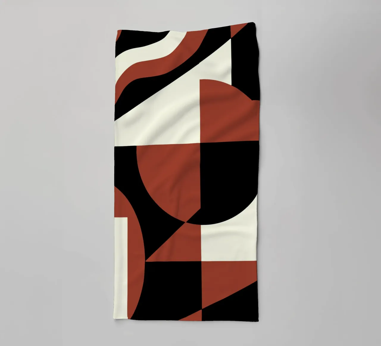Scandinavian geometry 02 towel by Little Dean